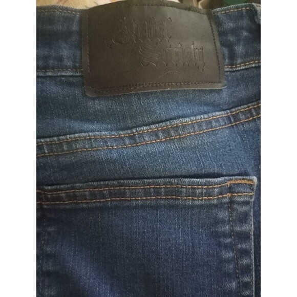 Rebel Society Mens Stretch Skinny Jeans 34x 32 Medium Wash Denim - Picture 9 of 11